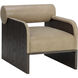 Coburn Dark Brown / Sahara Sand Leather Lounge Chair